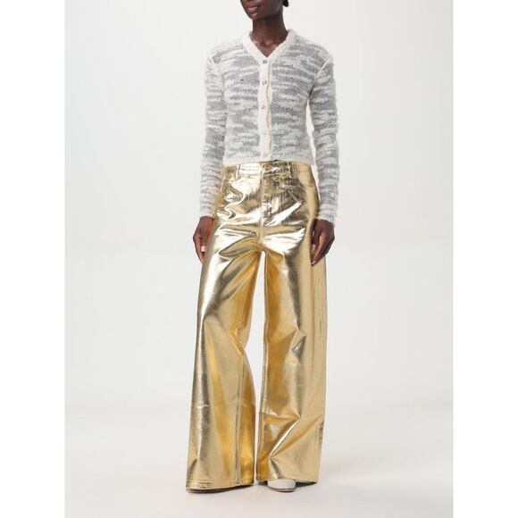 Ganni Jeans Woman Gold - Picture 2 of 4